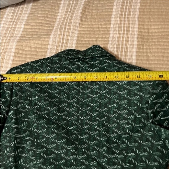 Green Double-Breasted Blazer with Pattern - Picture 8 of 9